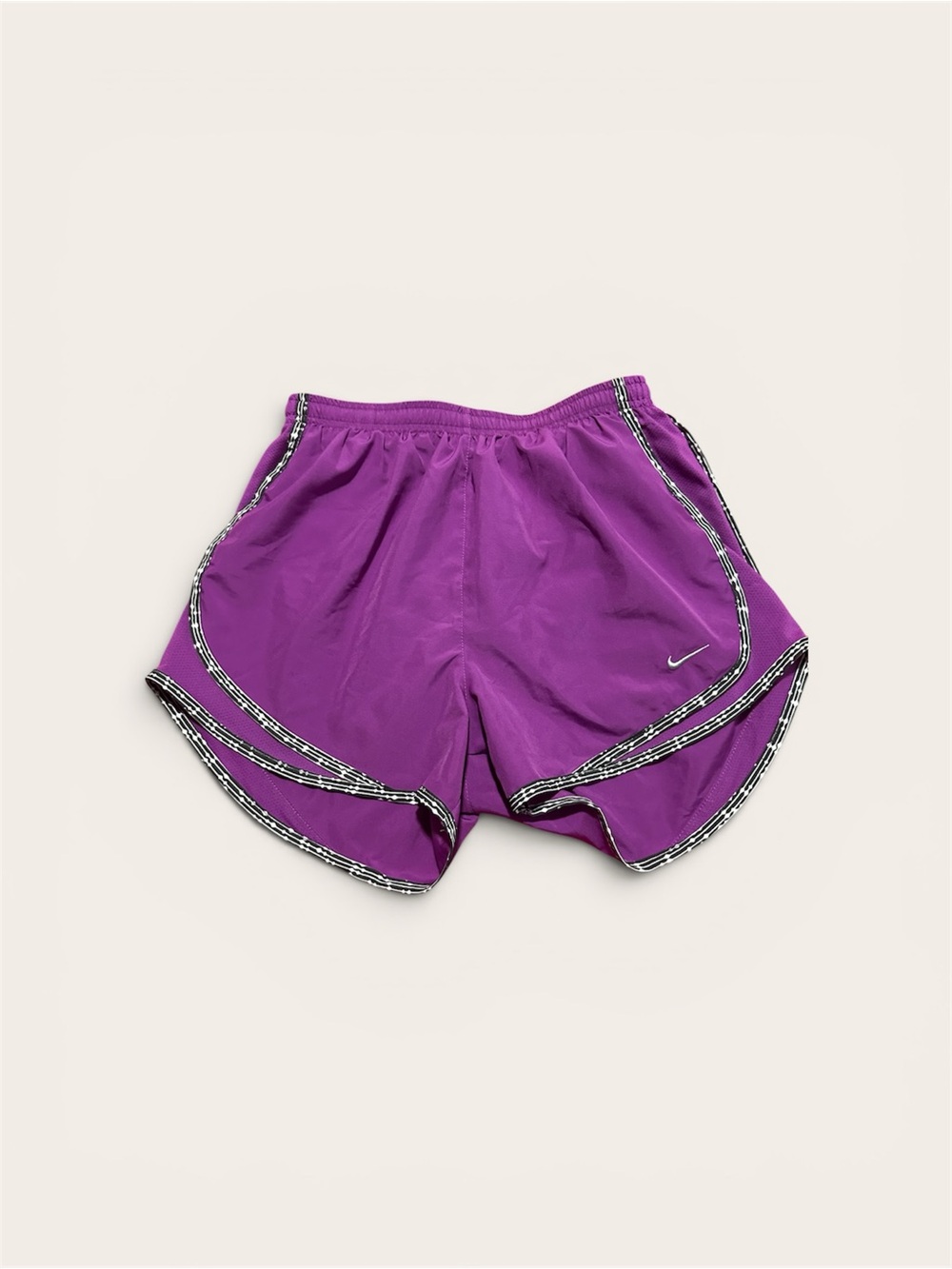 Nike Women's Purple Athletic Running Shorts with Contrast Trim